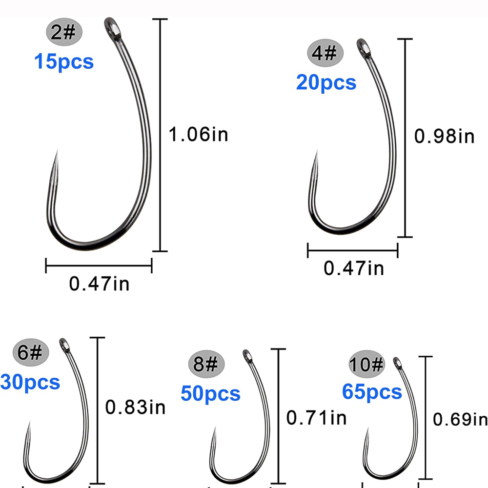 180PCS Barbless Fishing Hooks  - đánh giá và giá Fishing Hook Assortment